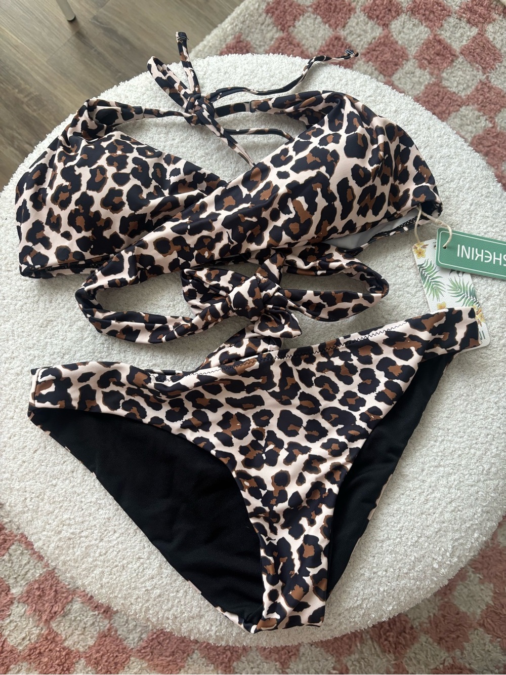 Leopard Print Bikini Set - Small